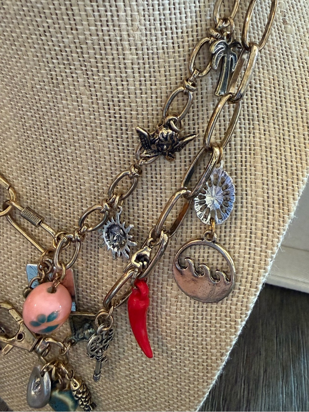 Free People Gone Tone Maxamillion Charm Necklace - Picture 5 of 7